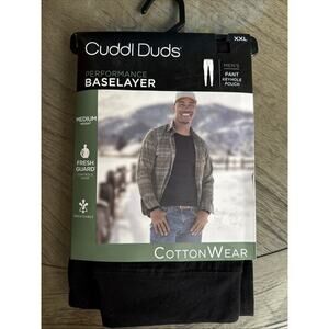 Cuddl Duds Mens Baselayer Performance Black Medium Weight Size XXL New